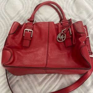 Michael Kors Red Leather Shoulder bag/crossbody